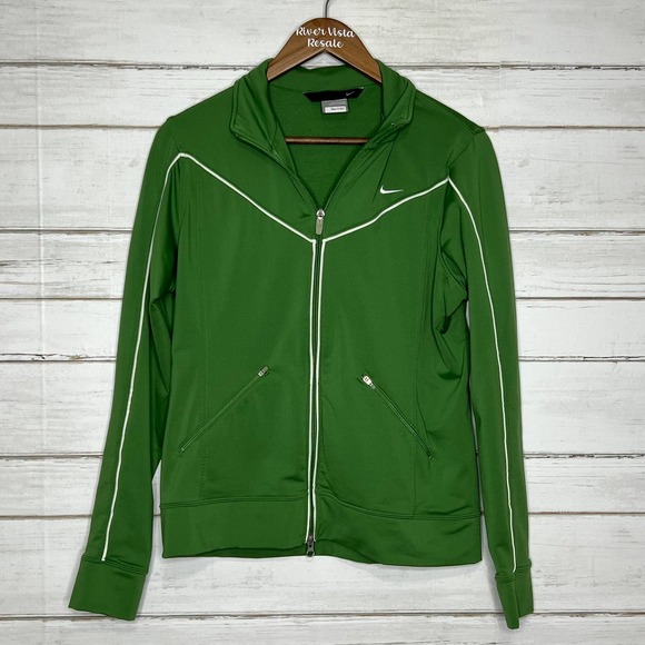 Nike Tops - Nike Zip Up Track Jacket Green Medium